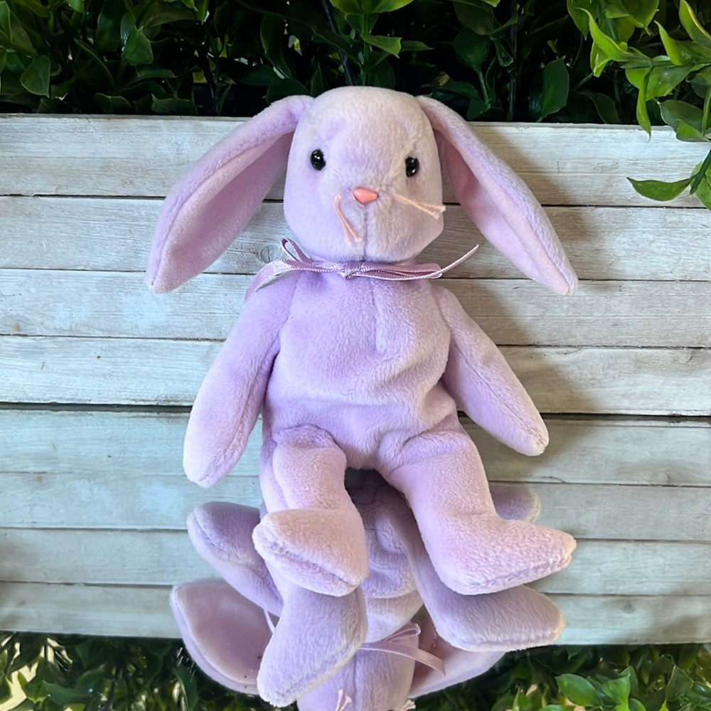Purple Ty bunny plush
